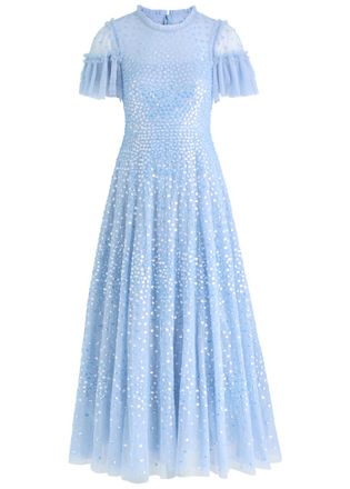 Needle & Thread Scattered Dot Sequin-embellished Tulle Gown - Blue - 12 (UK16 / XL)