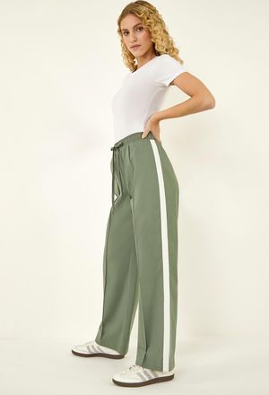 Roman Tie Waist Bengaline Side Stripe Trouser