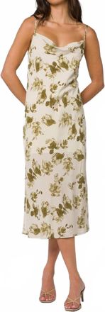 Velvet Heart Tallula Dress In Olive Shrub Watercolor