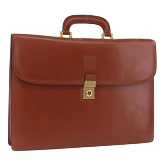 Loewe Pre-owned Business Bag - Dames - Pre-owned - Bruin - Maat: ONE Size Leer