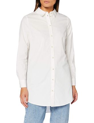 Pieces Female Shirt Long, Cloud Dancer, XS