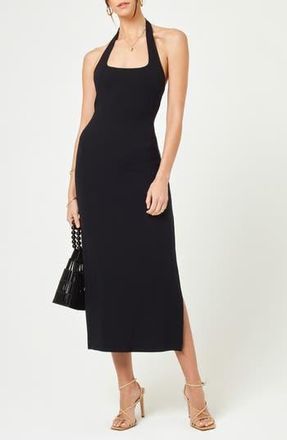 L*Space London Halter Midi Dress in Black at Nordstrom Rack, Size X-Large