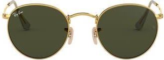 Ray-Ban Legend Collection 47mm Round Sunglasses in Gold Green at Nordstrom Rack
