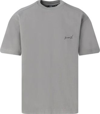 Genti Tops, Heren, Grijs, 2Xl, Grijze Tee Stijlvol Model