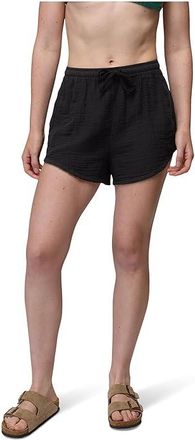 Prana Hideaways E-waist Shorts Womens Shorts Black : SM R, Cotton