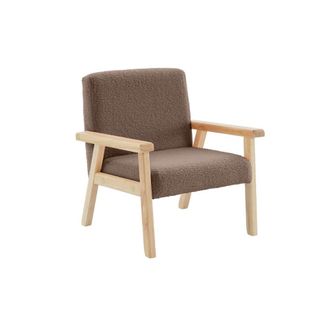Sweeek Sill&oacute;n infantil estilo escandinavo de madera de hevea, pardo