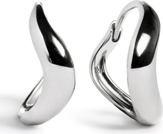 Monica Vinader Swirl Huggie Hoop Earrings in Sterling Silver at Nordstrom