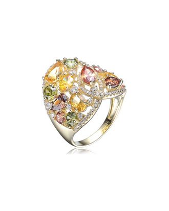 Genevive 14K Over Silver Ring