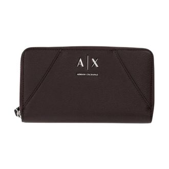 A|X Armani Exchange Ritsportefeuille - Dames - Accessoires - Bruin - Maat: ONE Size Poliester