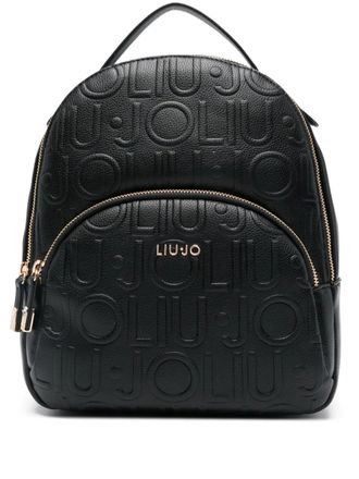 Liu Jo Rugzak met logo-reliëf - Zwart