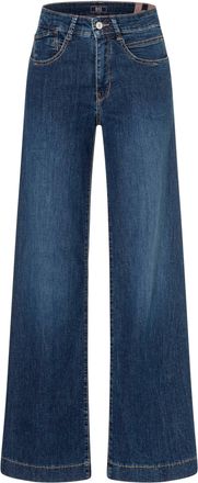 MAC Broeken Stretch-Jeans MAC RICH PALAZZO, Damen, Gr. 40, L&auml;nge 30, night blau netwash, Denim/Jeans, Obermaterial: 89% Baumwolle, 8% Polyester, 3% Elasthan, weit