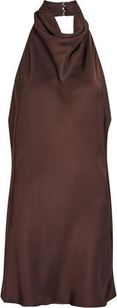 ARMARIUM Camille Satin Mini Dress - Chocolate - IT46 (UK14 / L)