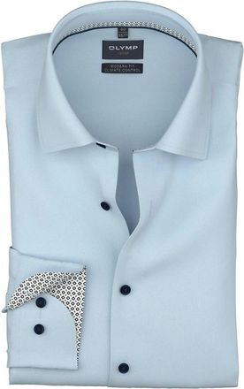 Olymp Olymp, Heren, Overhemden, Blauw, Maat: 2XL