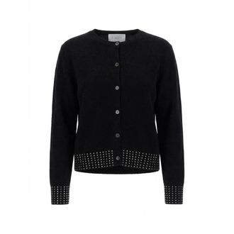 Kaos Cardigan girocollo in pura lana - - Knitwear - Donna - Nero - M