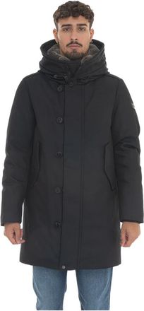 Peuterey Bont Parka met Ritssluiting - Heren - Parka Jassen - Blauw - XL - Katoen - Jassen