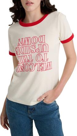 Wrangler x Stranger Things Upside Down Graphic T-Shirt in Marshmallow at Nordstrom, Size Medium