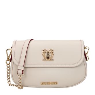 Love Moschino Liebe Moschino -Umhängetaschen Frauen Polyurethan Beige/Elfenbein