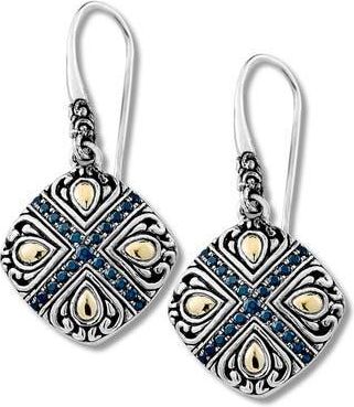 Samuel B. Two-Tone Black Spinel Drop Earrings in Blue at Nordstrom Rack