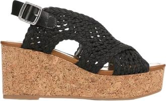 Blowfish Andrea Wedge Sandal - Dames - Sleehakken - Zwart - 39 EU - Leer - Schoenen