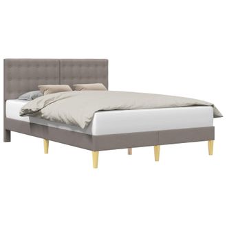 vidaXL Struttura Del Letto Con Testiera Tortora 120 X 200 Cm Tessuto Vidaxl