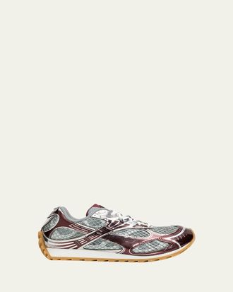 Bottega Veneta Mens Orbit Technical Fishnet Sneakers