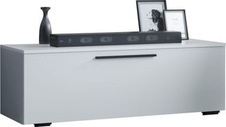 ebuy24 Ebuy24 - Muebles Tv Vcm Lowboard Armario Tv Con Puerta Plegable Ancha Dimensiones Al. 39 X An. 115 X T. 40 Cm Muebles Fernseh - Arila M (blanco)