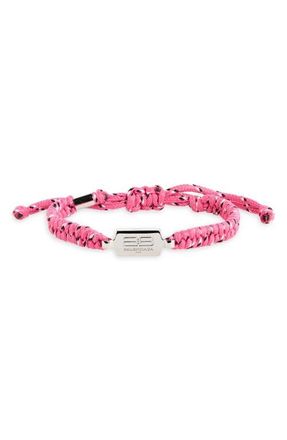 Balenciaga Saint Germain Braided Bracelet in 5112 Pink/black/white/silver at Nordstrom