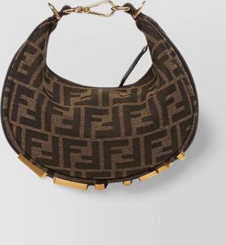Fendi fendigraphy mini jacquard shoulder bag