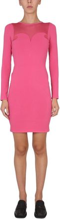 Moschino Fuchsia Round Neck Mini Dress