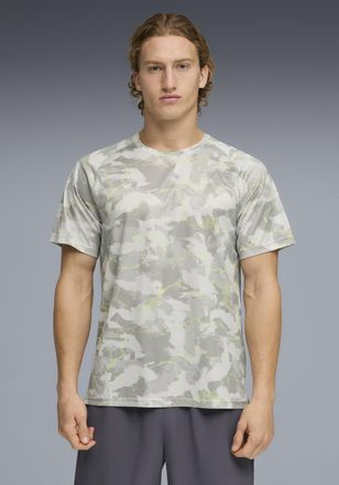 Puma Trainingsshirt PUMA M PWRTRAIN AOP TEE, Herren, Gr. XXL, glacial gray, apple spritz, Web, Obermaterial: 100% Polyester, gemustert, regular fit normal,