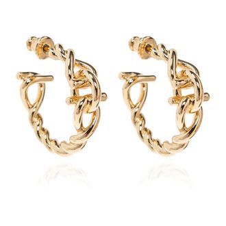 Ferragamo Earrings, male, Yellow, Size: ONE SIZE Brass earrings
