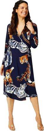 Biba Wikkeljurk met tijgerprint voor dames (Veelkleurig)