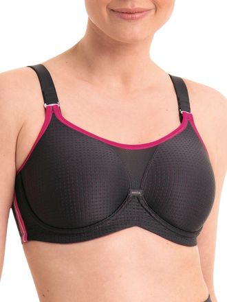 Anita Womens Performance WireX Sports Bra - Grey Polyamide - Size 34G
