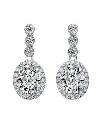 Genevive Silver Cz Earrings