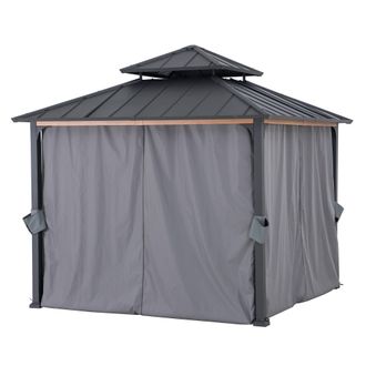 Sunjoy Direct Cortina Para Cenador De Madera De Cedro 300cm X 300cm
