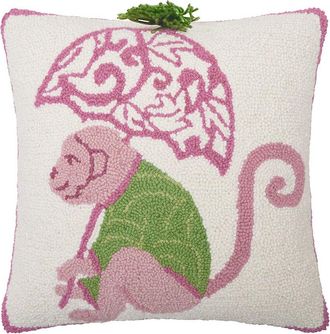 Peking Handicraft Chinoiseries Monkey Hook Pillow