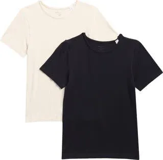 Yogalicious Logan 2-Pack T-Shirts in Black/crystal Gray at Nordstrom Rack, Size X-Large