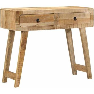 vidaXL Mesa Consola Madera Maciza De Mango Rugosa 90x32x75 Cm Vidaxl