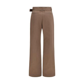 Christophe Lemaire Poly-Cotton Twill with Curved Construction Trousers - Brown