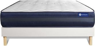 Actisom Somier blanco + Colchón con espuma viscoelástica 160 x 200