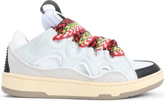 Lanvin Witte Sneakers Overdreven Silhouet Multikleur Veters - Dames - Sneakers - Wit - 39 EU - Leer - Schoenen