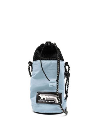 Maison Kitsun&eacute; Flash Fox bucket bag - Blue