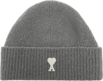 Ami Pet met logopatch - unisex - Hoeden - Grijs - ONE Size - Wol - Accessoires