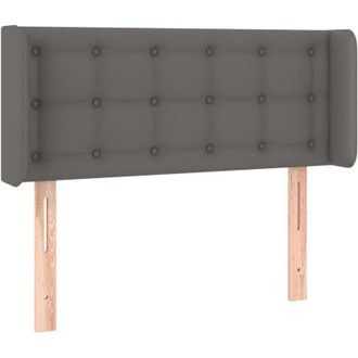 vidaXL Cabecero Con Led Cuero Sint&eacute;tico Gris 93x16x78/88 Cm Vidaxl