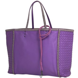 Bottega Veneta Purple Leather Tote Bag (Pre-Owned)