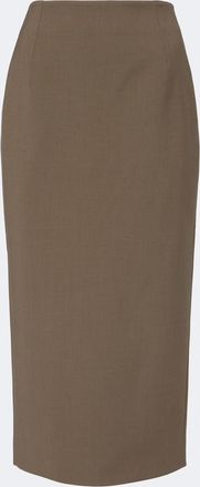 MUGLER Wool-blend pencil skirt