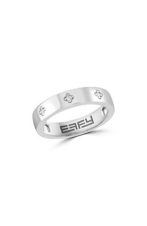 Effy Sterling Silver Diamond Band Ring in Silver/White at Nordstrom Rack, Size 7