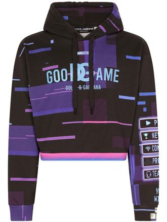 Dolce & Gabbana gooDGame cotton-blend hoodie - men - Cotton/Polyester - 58 - Black