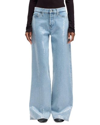 7 For All Mankind Lotta Shimmer Wide Leg Jean