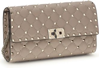 Valentino Garavani Womens Shoulder Bag | Rockstud Spike Nappa-Pl Poudre
